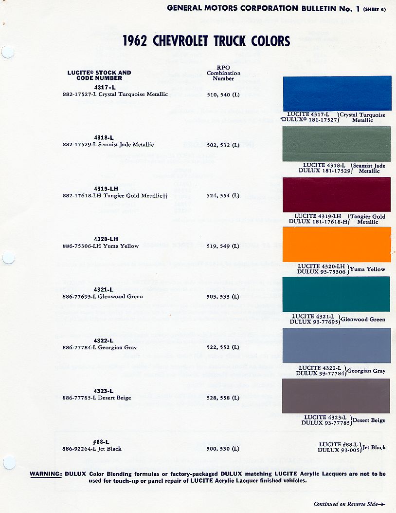 221962GMDupontB1S4 1962, sheet 4 (Truck 1)